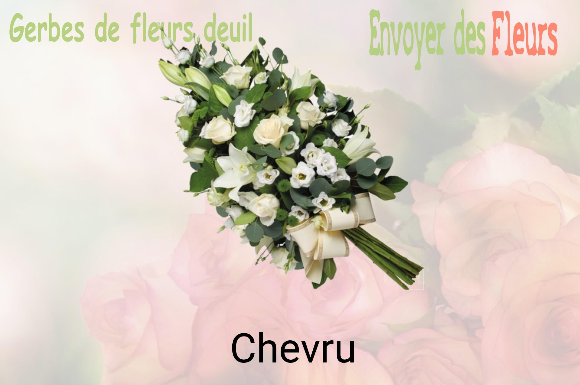Gerbe de fleurs de deuil livrée à Chevru